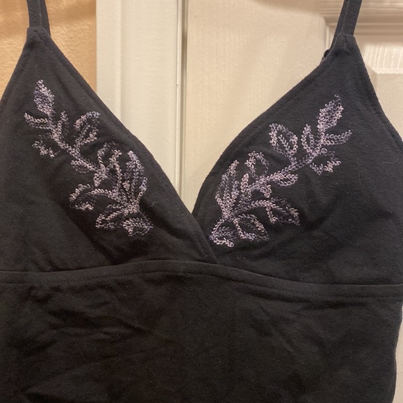 Mossimo embroidered spaghetti strap top with adjustable straps and padded bra - Picture 2 of 5